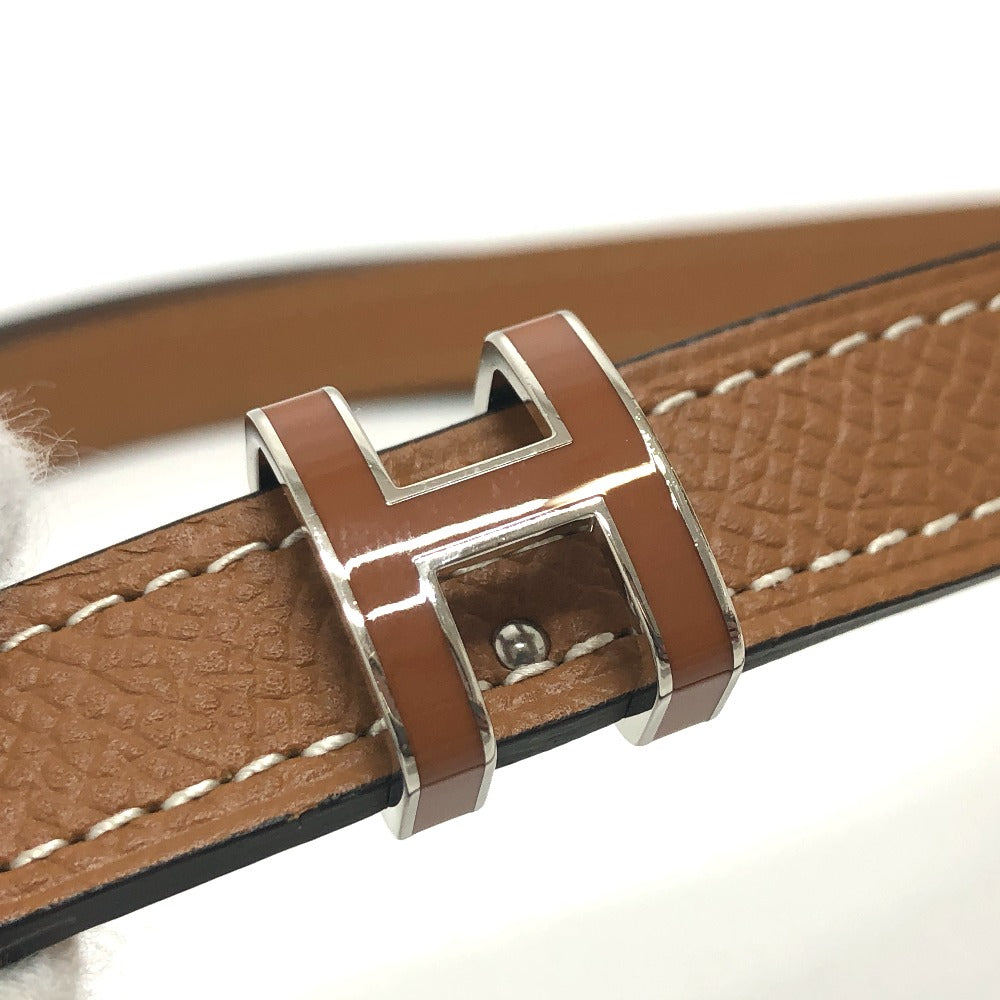 HERMES belt Epsom Brown Belt "Pop H" 15 Women 80 Used