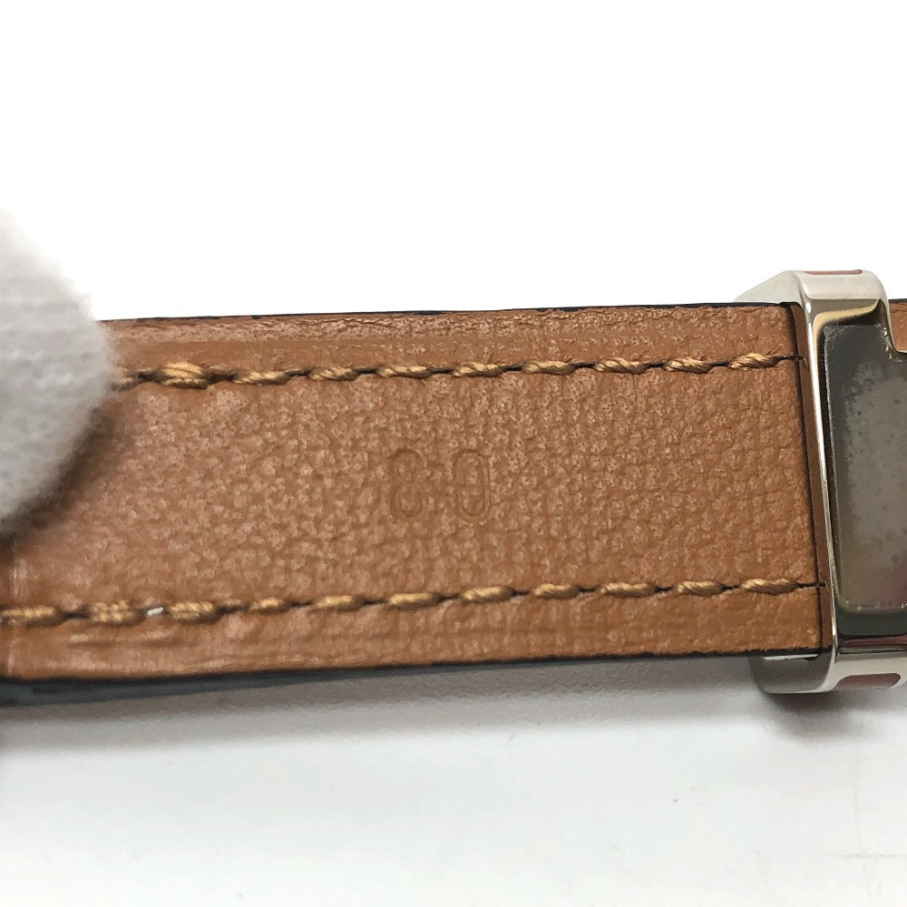 HERMES belt Epsom Brown Belt "Pop H" 15 Women 80 Used