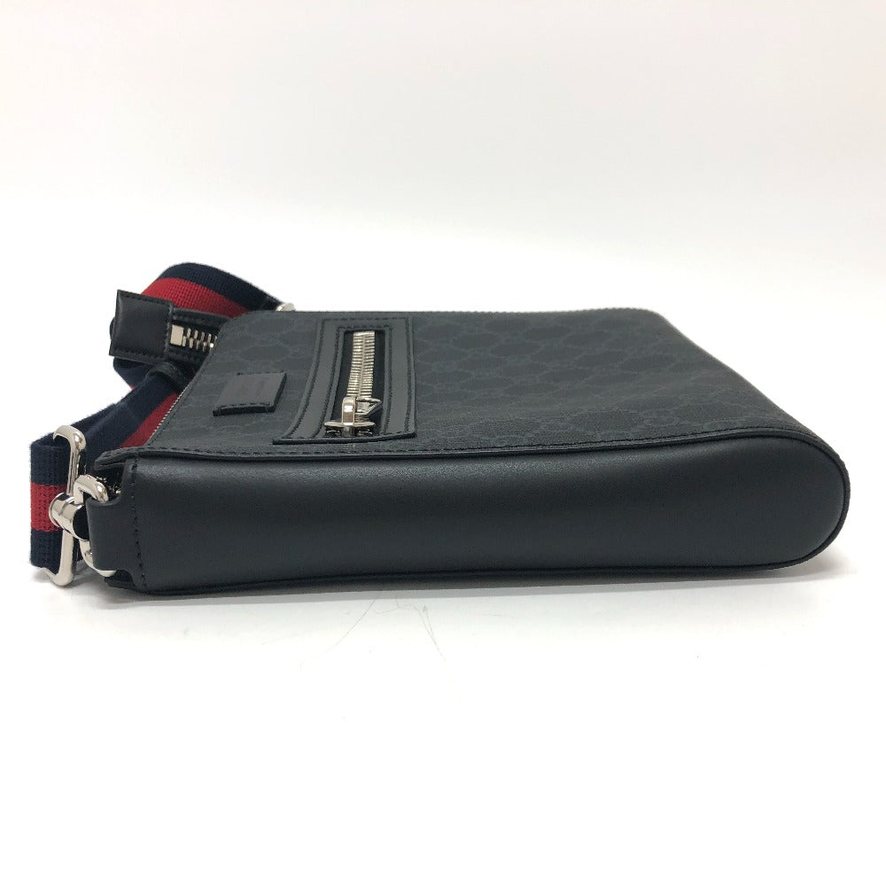 GUCCI Shoulder Bag 523599 GG Supreme Canvas gray GG Supreme Small messenger bag mens Used