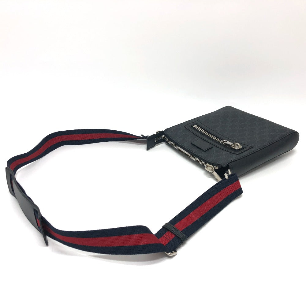GUCCI Shoulder Bag 523599 GG Supreme Canvas gray GG Supreme Small messenger bag mens Used