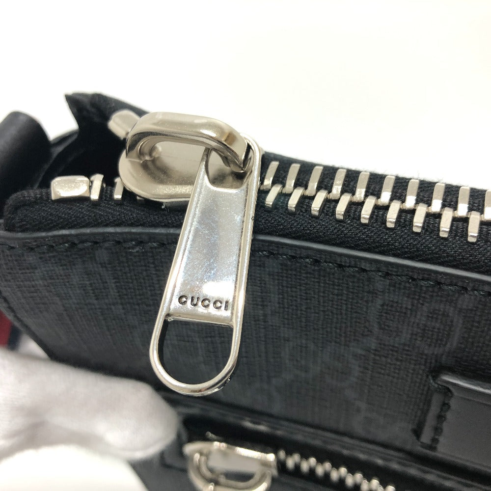 GUCCI Shoulder Bag 523599 GG Supreme Canvas gray GG Supreme Small messenger bag mens Used