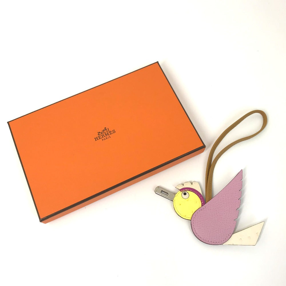 HERMES charm Epsom pink birdie charm Women Used