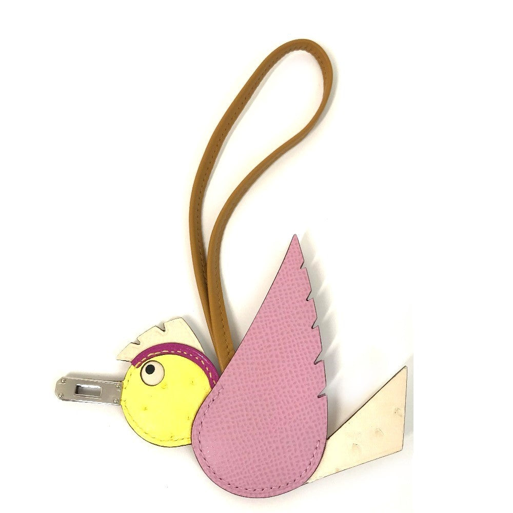 HERMES charm Epsom pink birdie charm Women Used