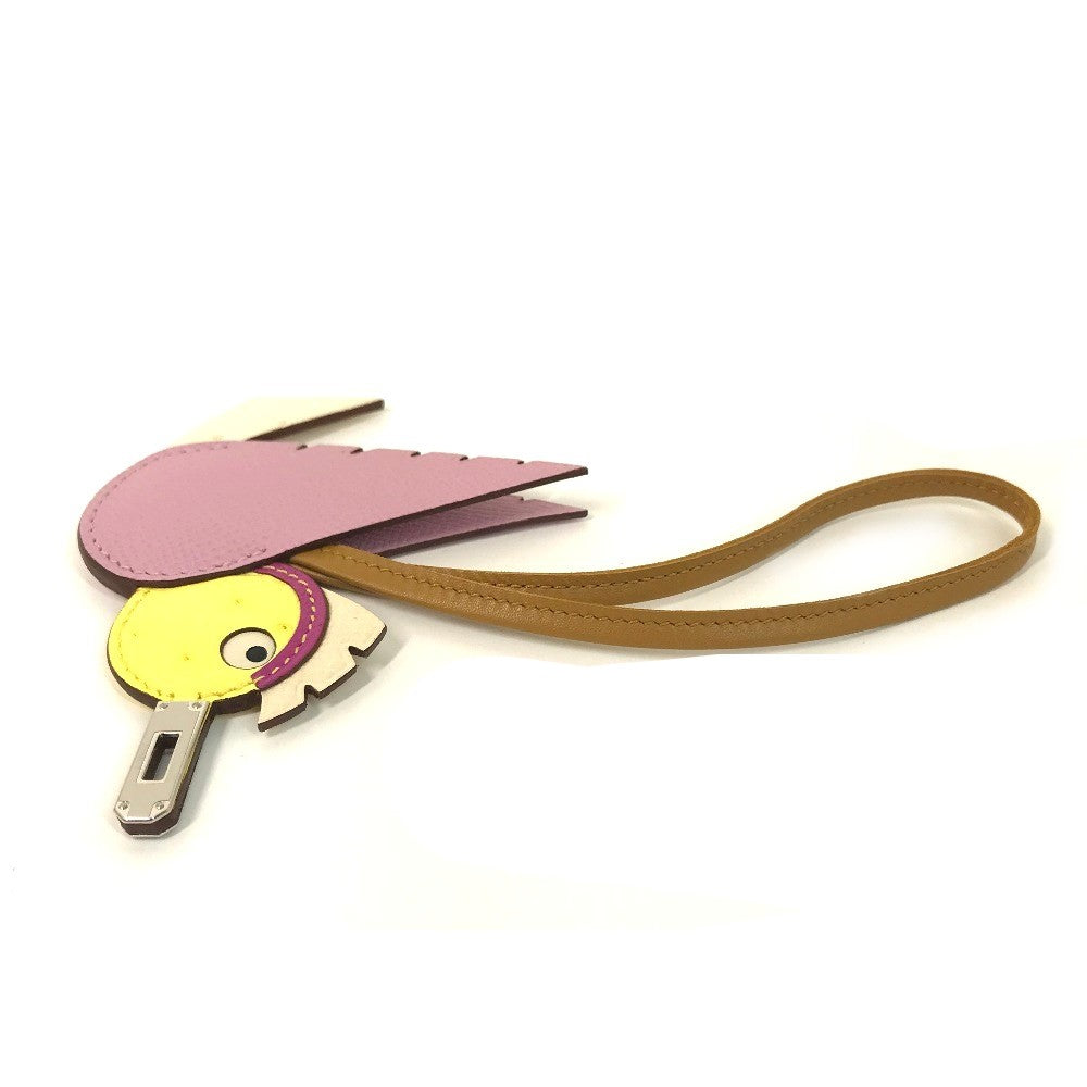 HERMES charm Epsom pink birdie charm Women Used