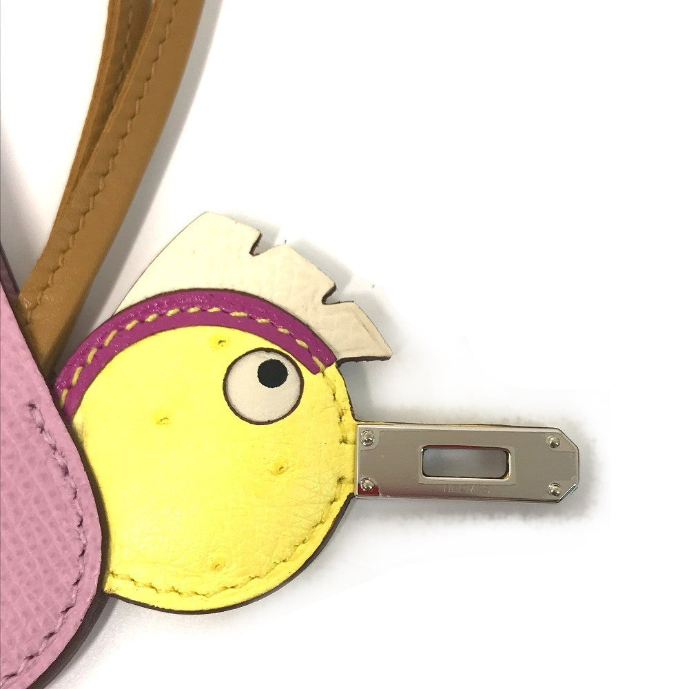 HERMES charm Epsom pink birdie charm Women Used
