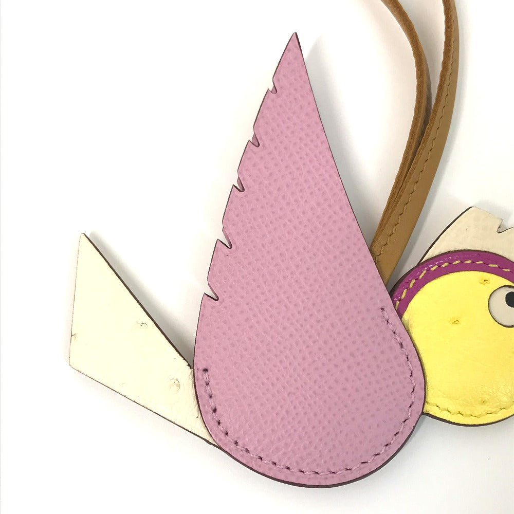 HERMES charm Epsom pink birdie charm Women Used