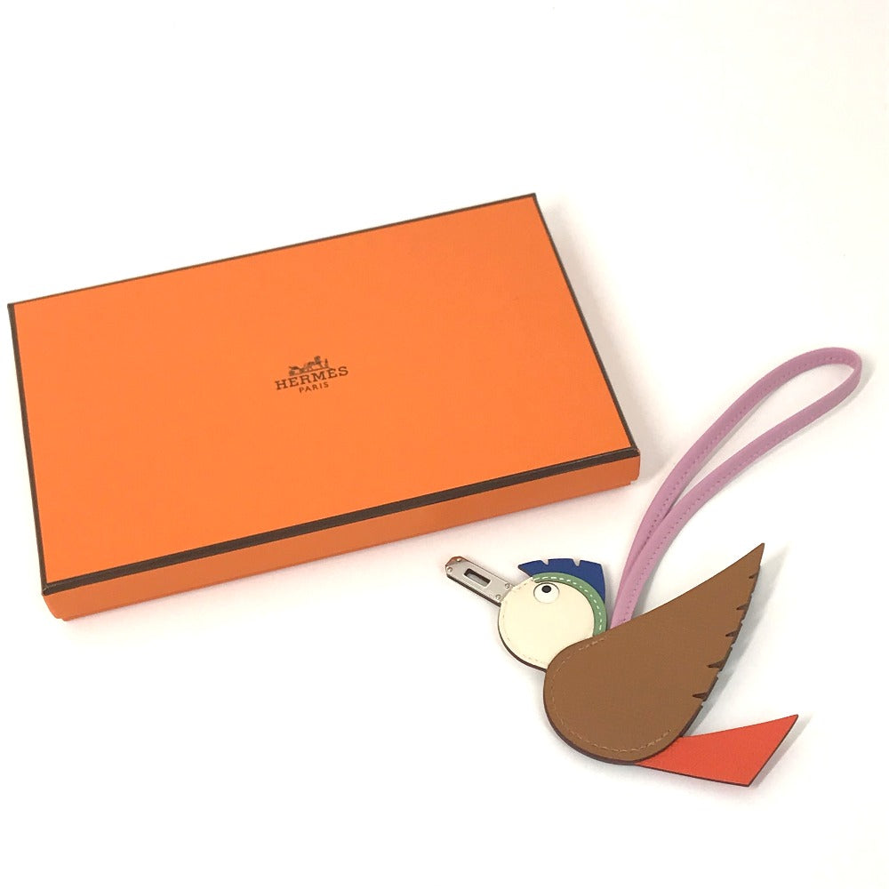HERMES charm Epsom, Chevre gold birdie charm Women Used