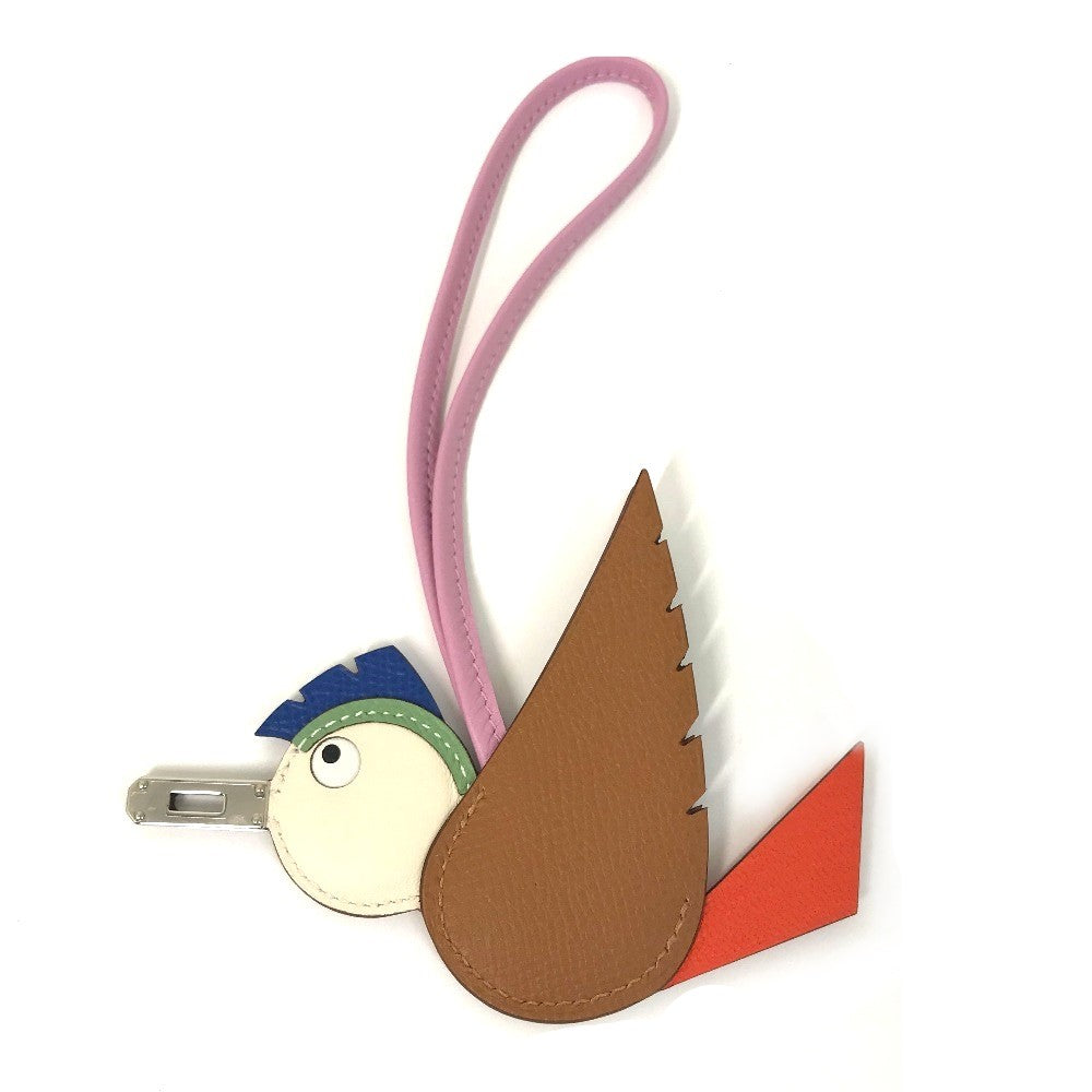 HERMES charm Epsom, Chevre gold birdie charm Women Used