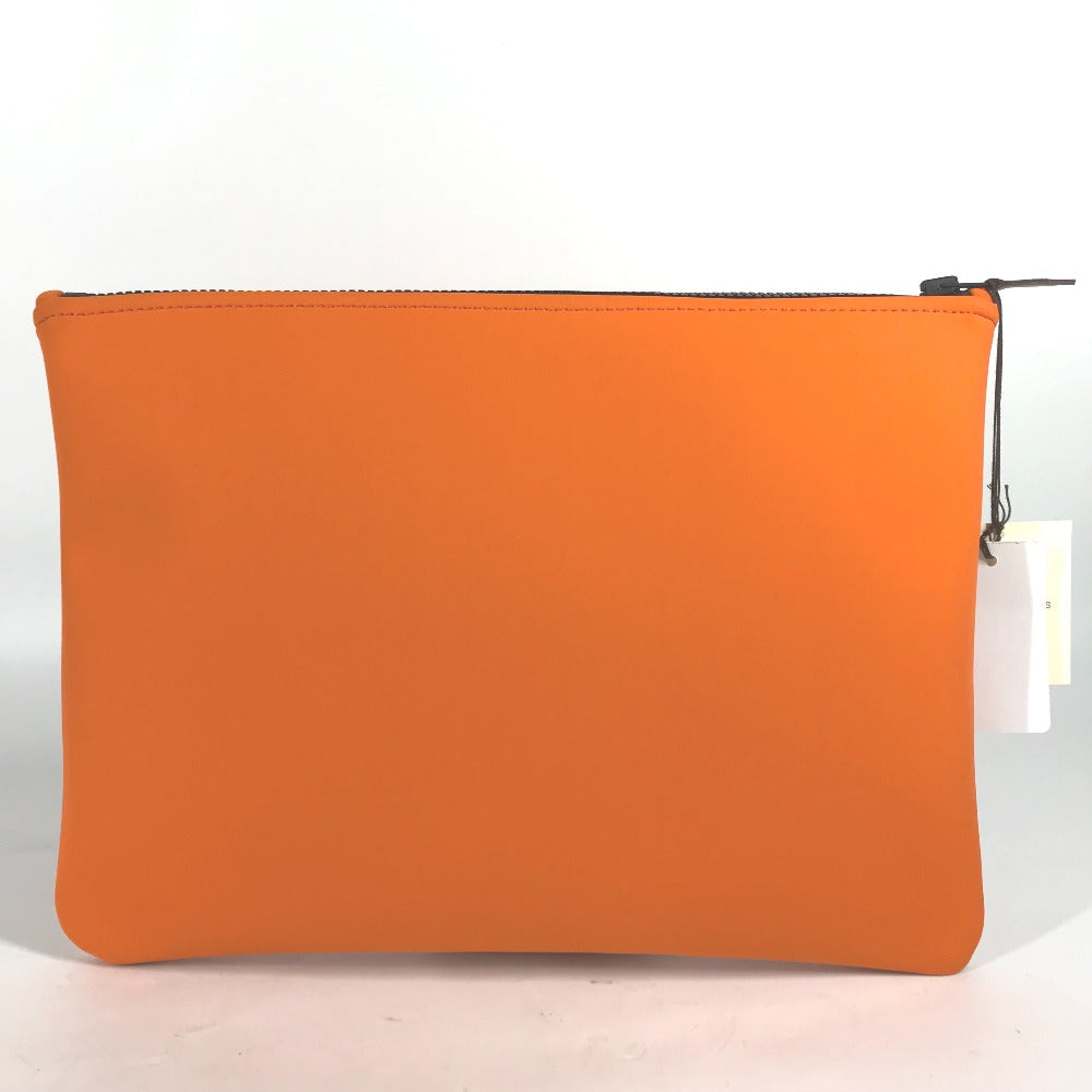 HERMES Clutch bag polyamide Orange accessory case Neovan GM Women Used