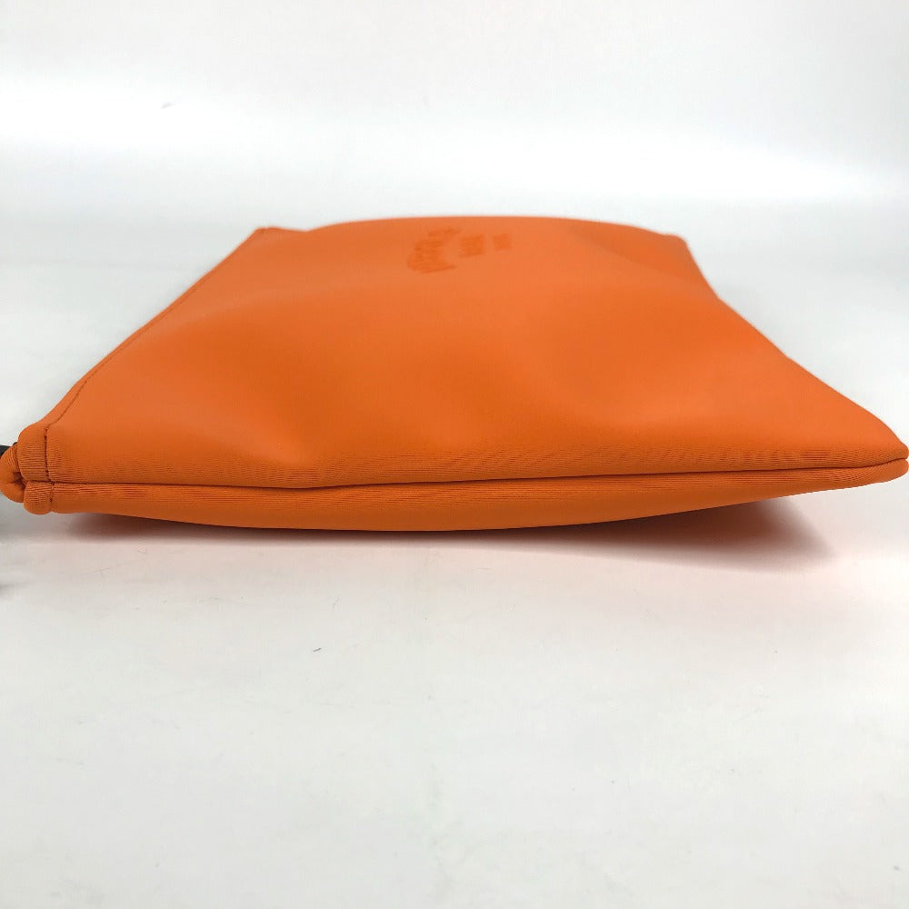 HERMES Clutch bag polyamide Orange accessory case Neovan GM Women Used