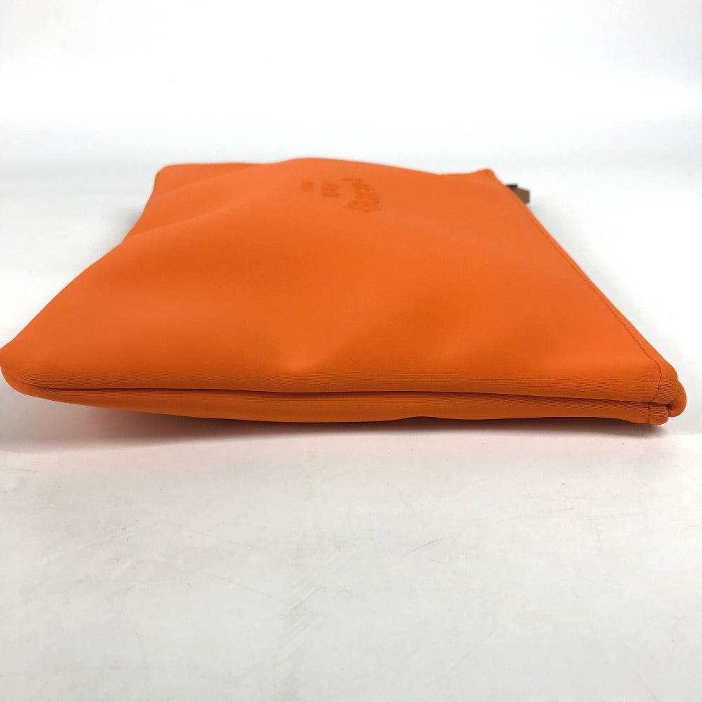 HERMES Clutch bag polyamide Orange accessory case Neovan GM Women Used