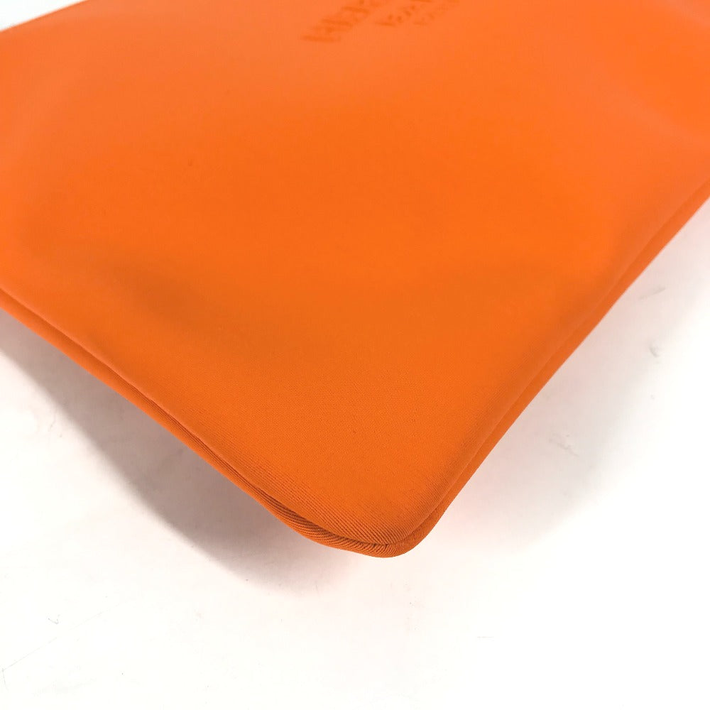 HERMES Clutch bag polyamide Orange accessory case Neovan GM Women Used