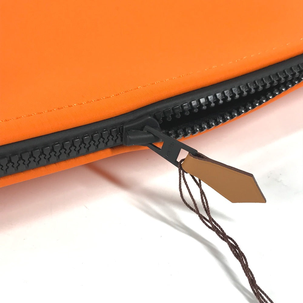 HERMES Clutch bag polyamide Orange accessory case Neovan GM Women Used