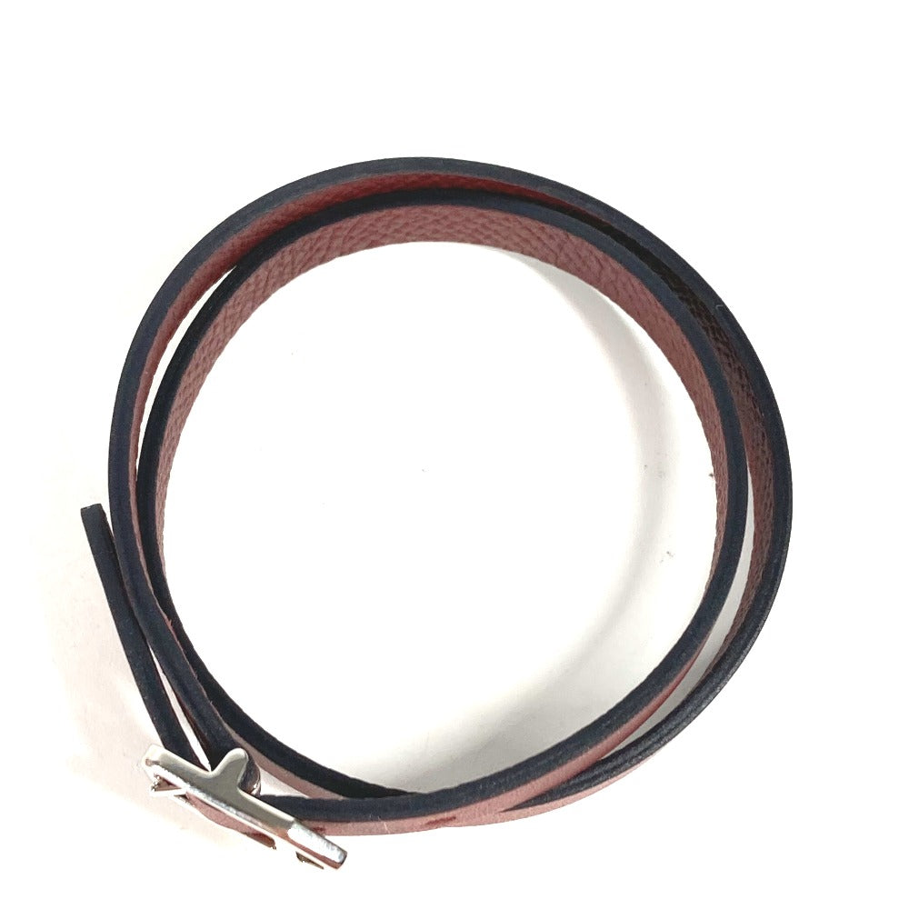 HERMES bracelet leather Brown Bracelet Paddock Double Tour Women Used