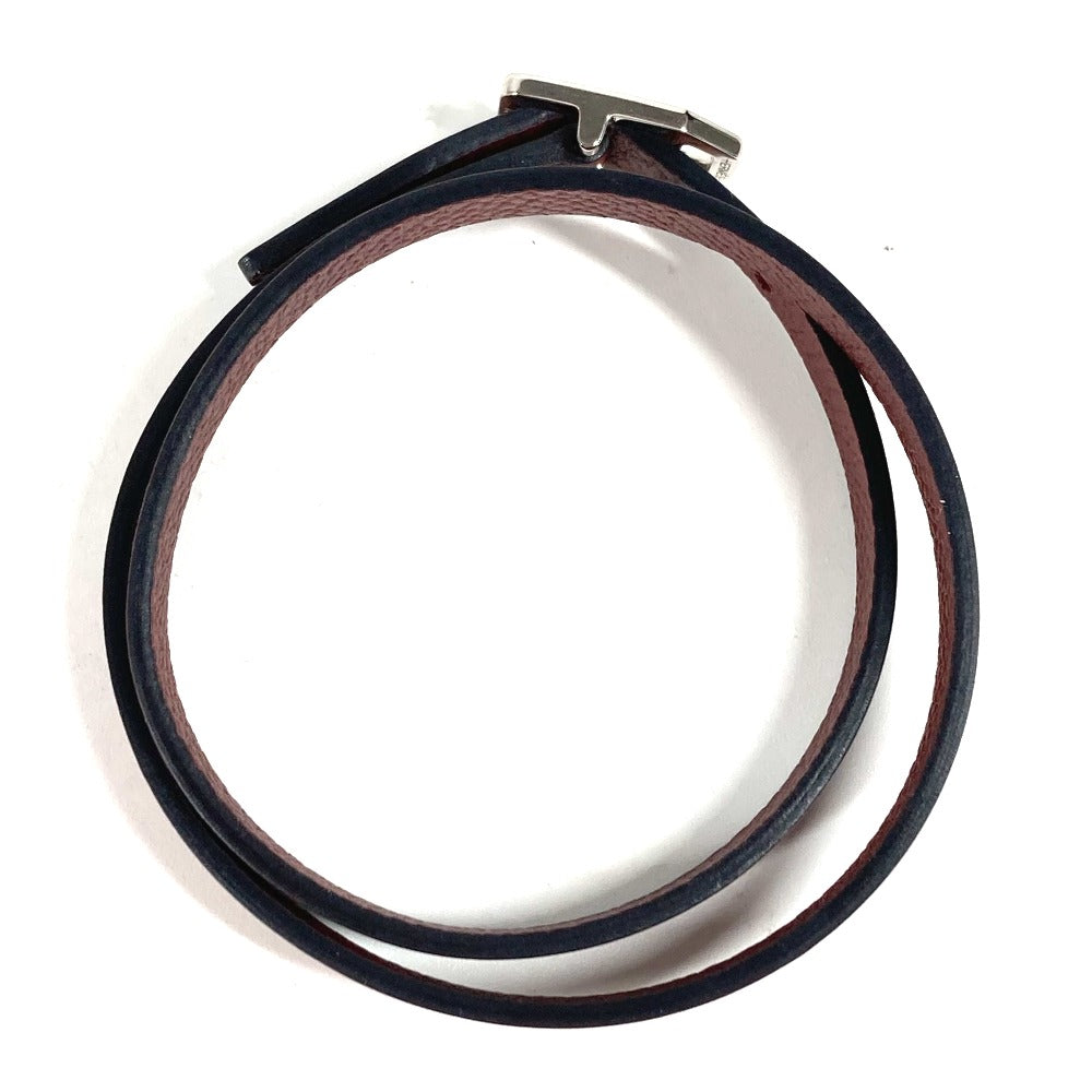 HERMES bracelet leather Brown Bracelet Paddock Double Tour Women Used