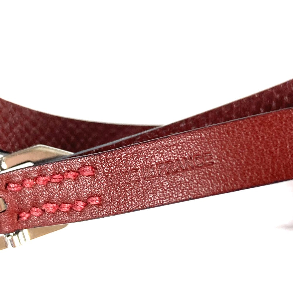 HERMES bracelet leather Brown Bracelet Paddock Double Tour Women Used