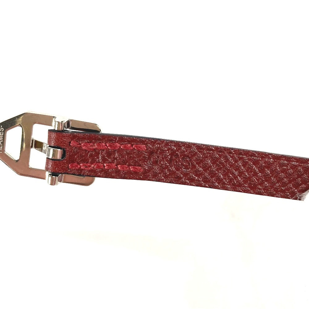 HERMES bracelet leather Brown Bracelet Paddock Double Tour Women Used