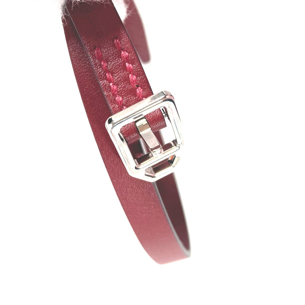 HERMES bracelet leather Brown Bracelet Paddock Double Tour Women Used