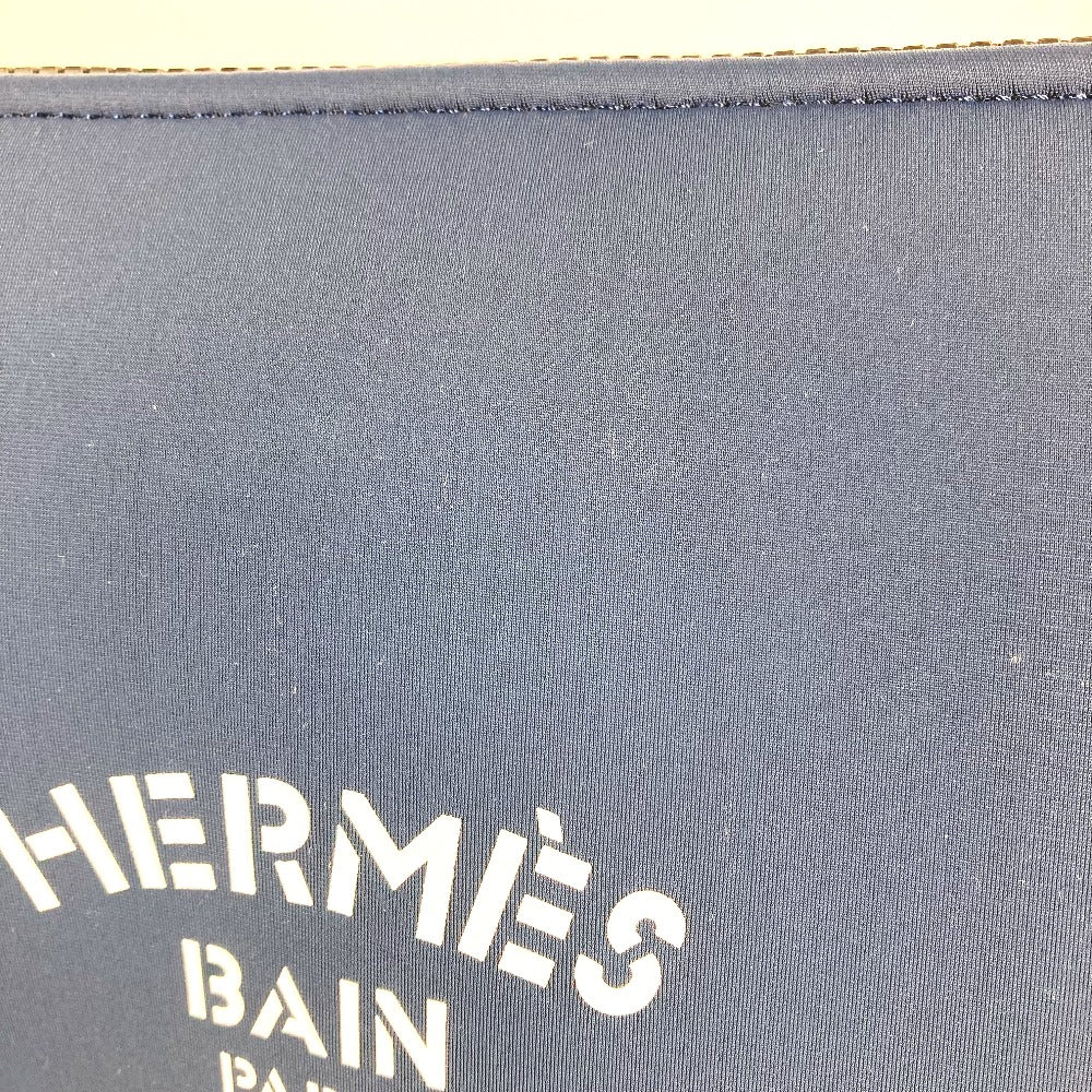 HERMES Pouch polyamide Navy Flat pouch Neoban Pouch MM Women Used