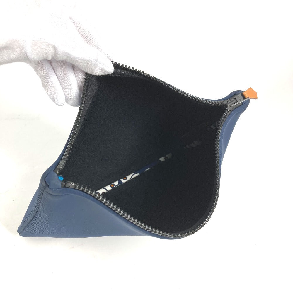 HERMES Pouch polyamide Navy Flat pouch Neoban Pouch MM Women Used
