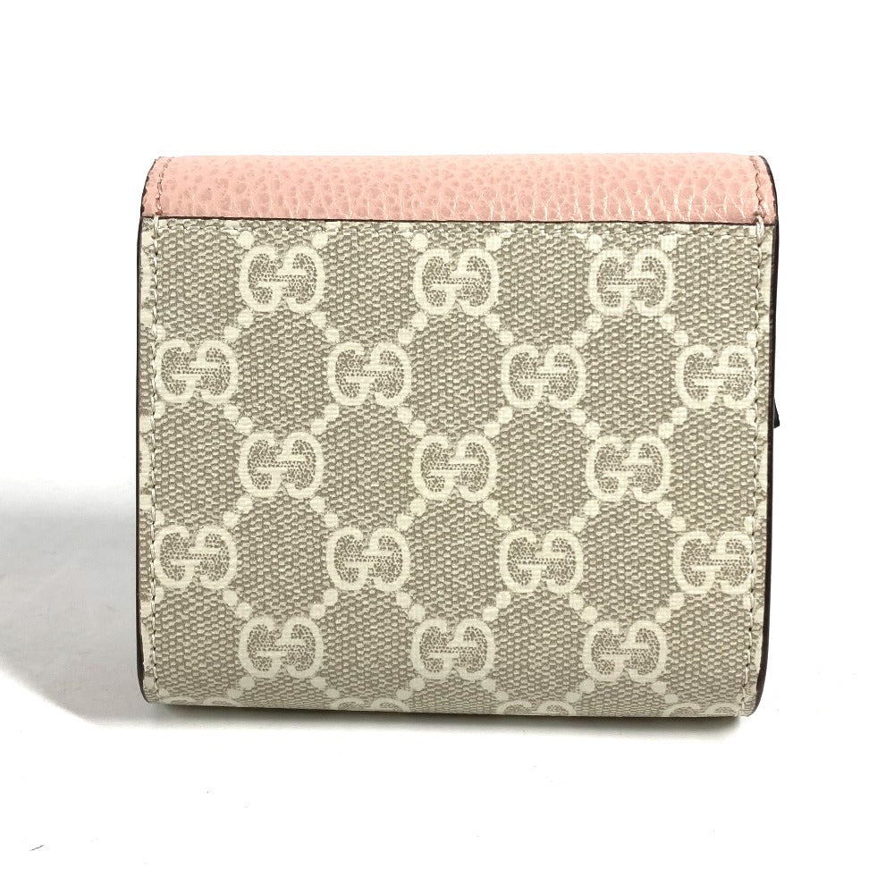 GUCCI Folded wallet 598587 GG Supreme canvas, leather beige GG Supreme GG Marmont Women Used