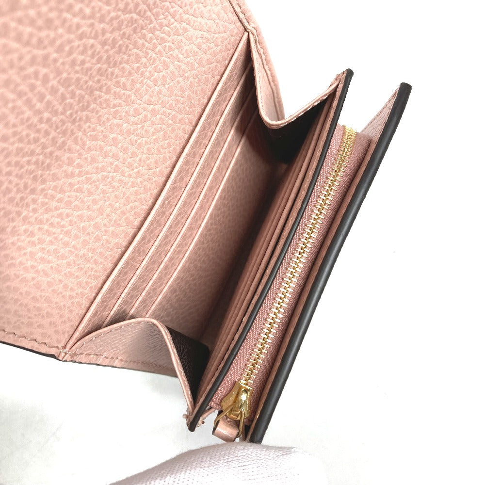 GUCCI Folded wallet 598587 GG Supreme canvas, leather beige GG Supreme GG Marmont Women Used