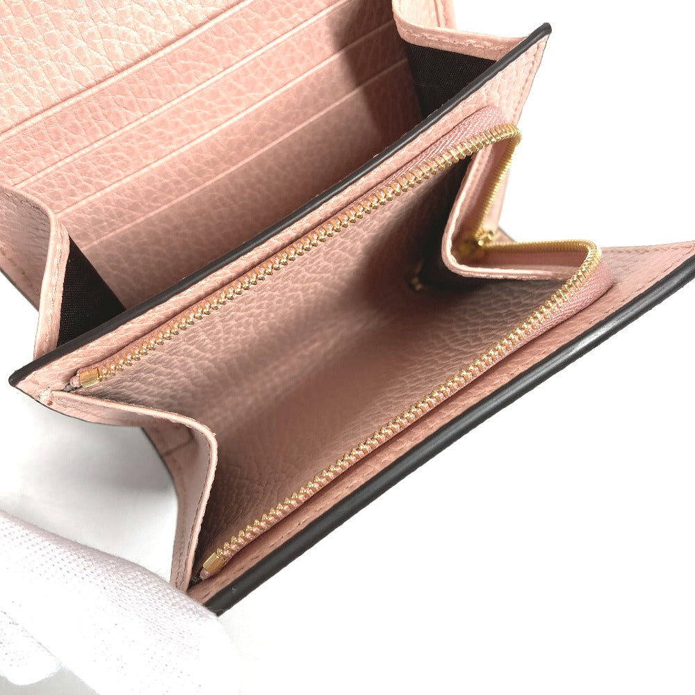 GUCCI Folded wallet 598587 GG Supreme canvas, leather beige GG Supreme GG Marmont Women Used