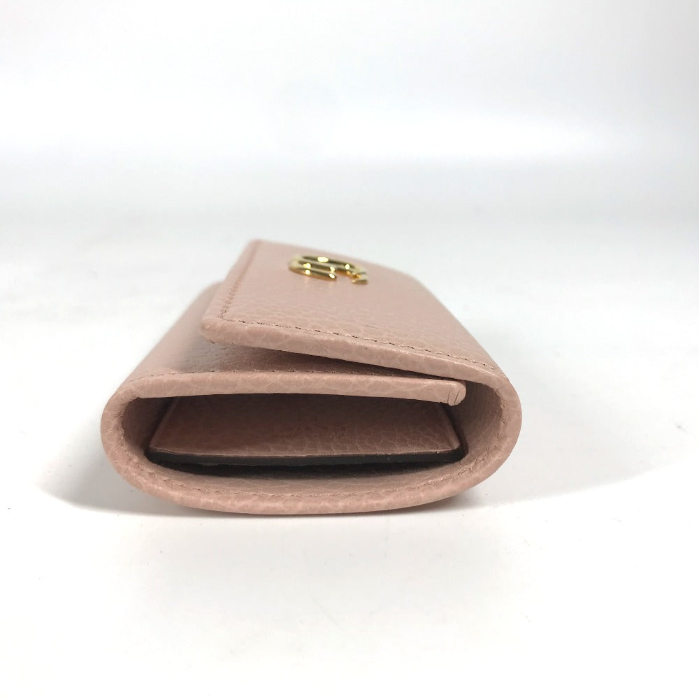 GUCCI Key case Key holder  456118 leather pink GG Marmot Double G Women Used