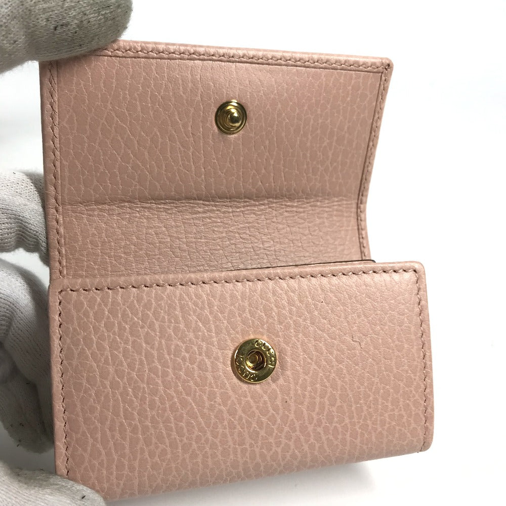 GUCCI Key case Key holder  456118 leather pink GG Marmot Double G Women Used