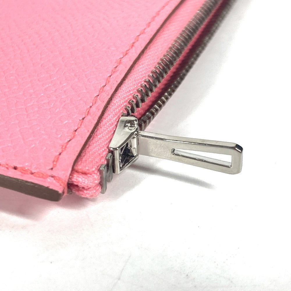HERMES Clutch bag Epsom Brown x pink With porch Calvi GM unisex(Unisex) Used