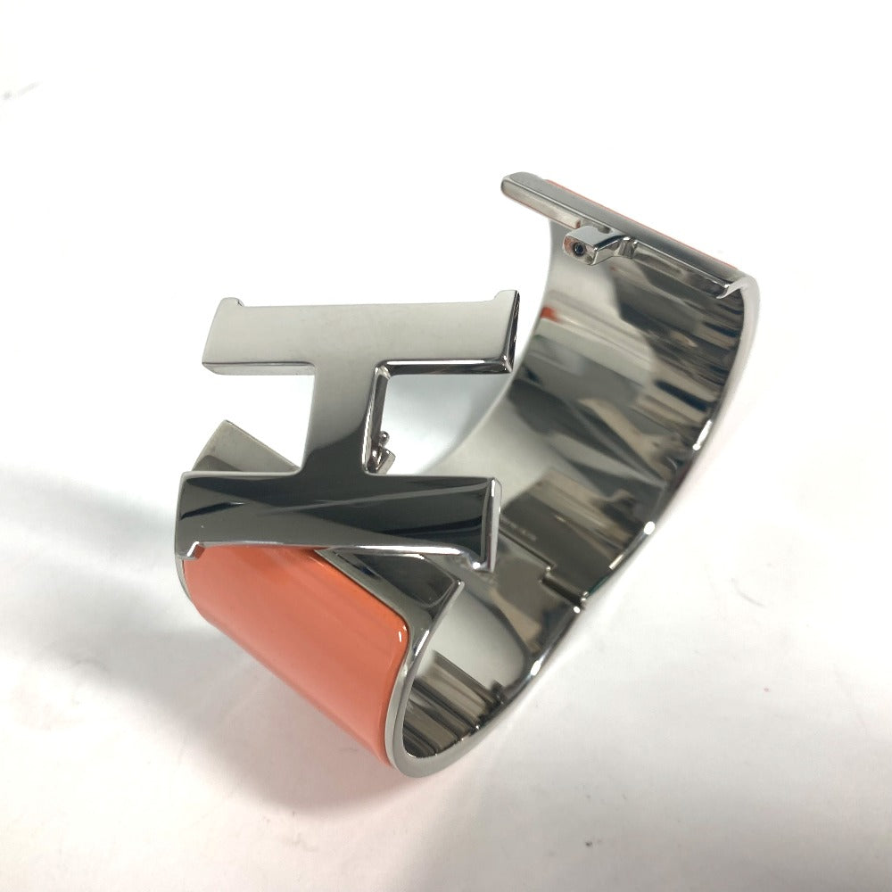 HERMES Bangle metal Orange xSilver Accessories Click Clack XL Women Used
