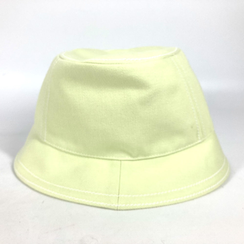 HERMES hat cotton Light green type stitch Serie logo Women 58 Used