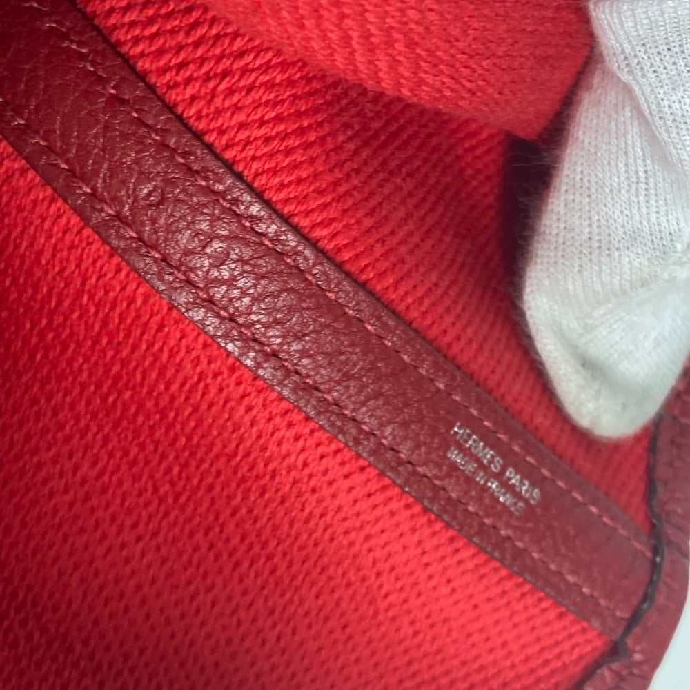 HERMES Tote Bag Toile H, Negonda Red type Shoulder Bag Shoulder Bag Garden party PM Women Used