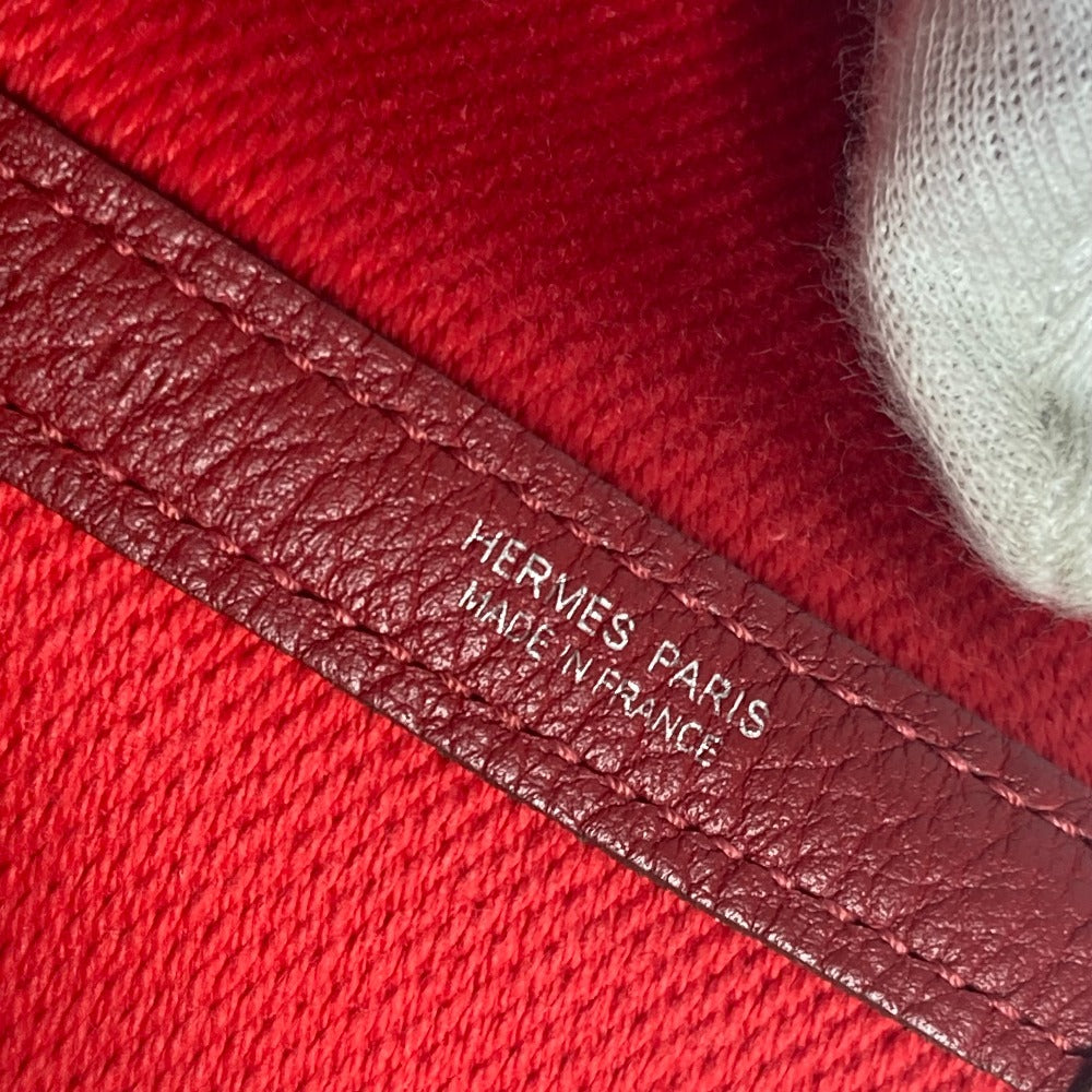 HERMES Tote Bag Toile H, Negonda Red type Shoulder Bag Shoulder Bag Garden party PM Women Used