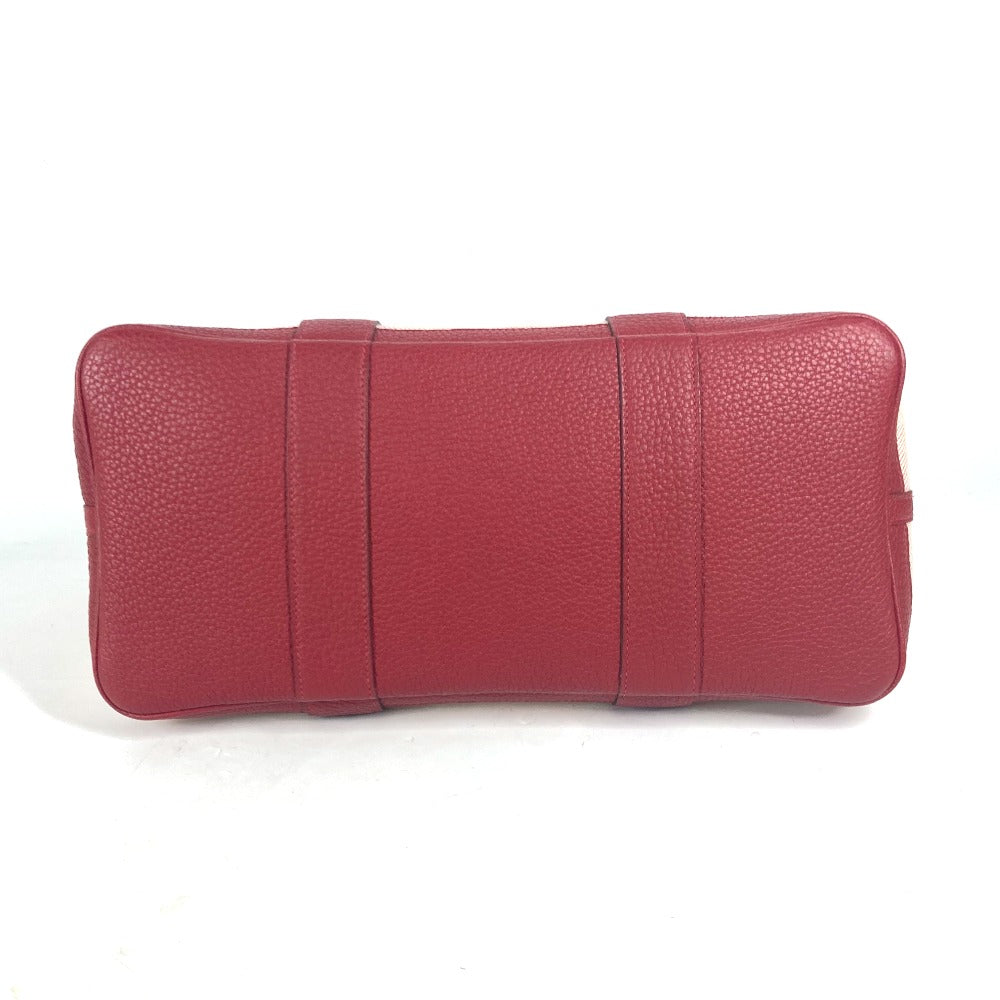 HERMES Tote Bag Toile H, Negonda Red type Shoulder Bag Shoulder Bag Garden party PM Women Used