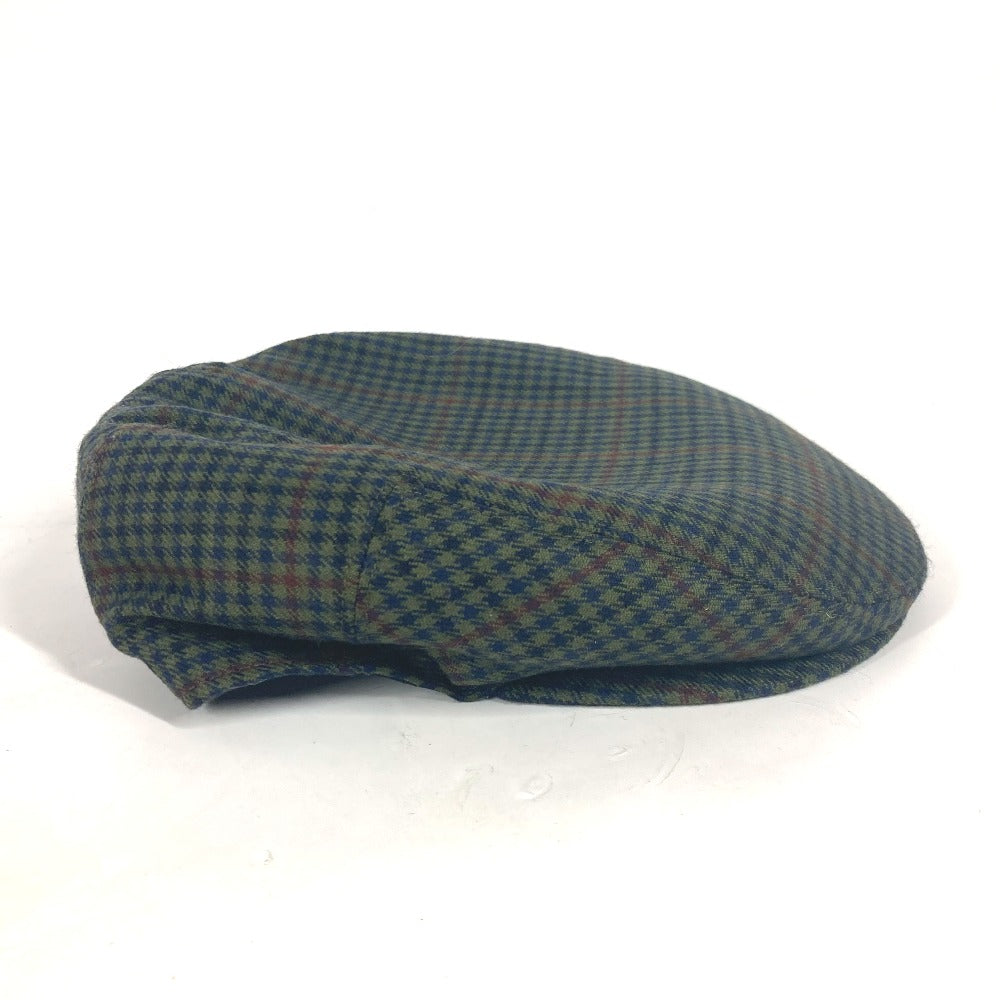 HERMES hunting 062014N wool khaki apparel check Women 56 Used