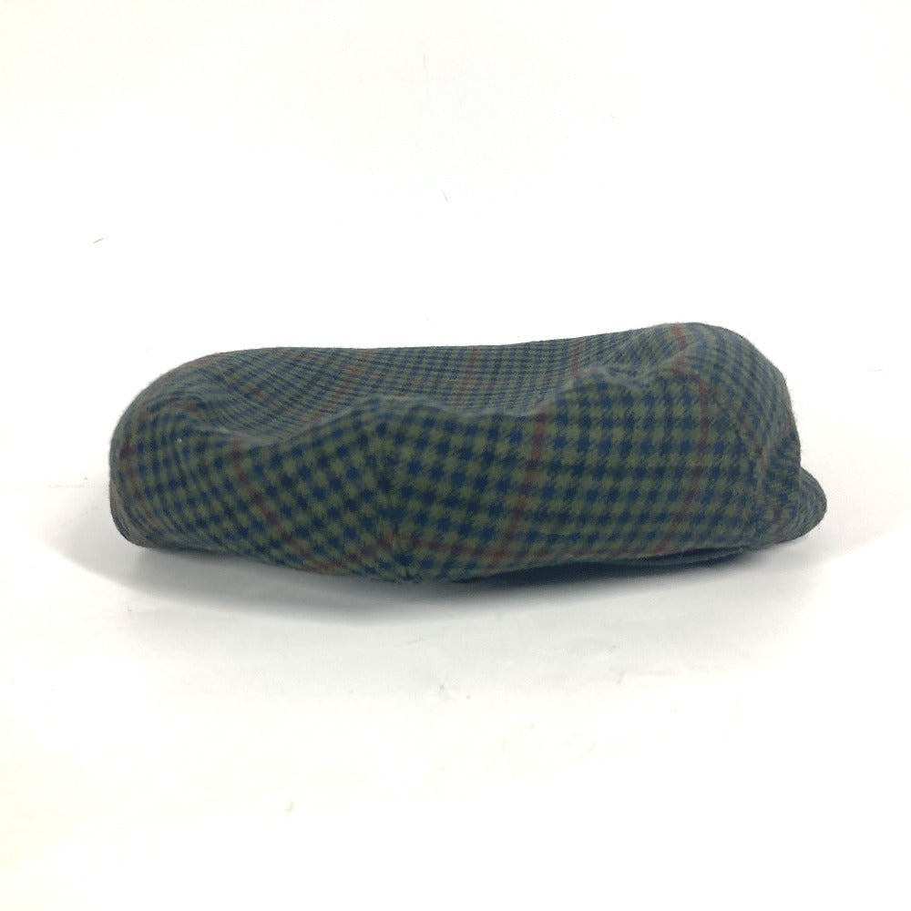 HERMES hunting 062014N wool khaki apparel check Women 56 Used