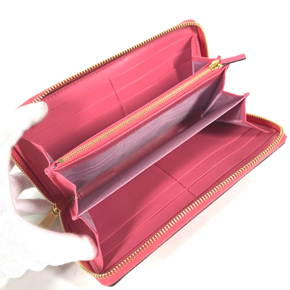 GUCCI Long Wallet Purse 723784 leather pink GG Marmont GG Matelasse Zip Around Wallet Women Used