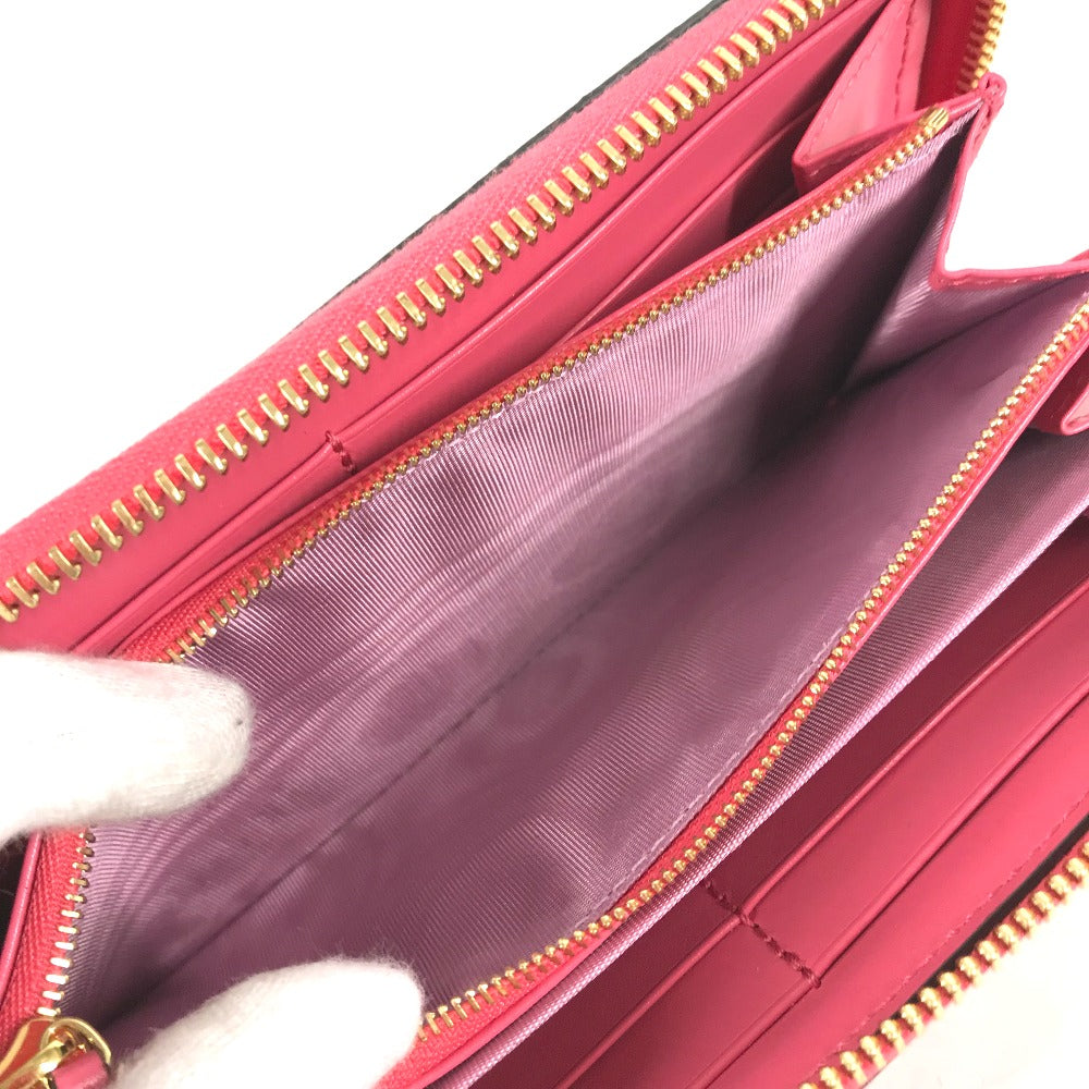 GUCCI Long Wallet Purse 723784 leather pink GG Marmont GG Matelasse Zip Around Wallet Women Used