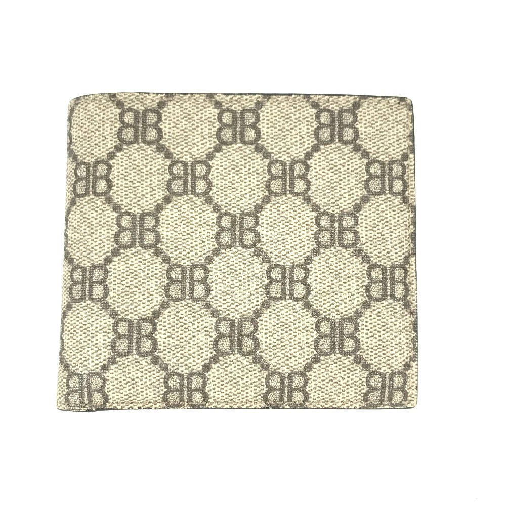 GUCCI Folded wallet 680403 GG Supreme Canvas beige BALENCIAGA Balenciaga collaboration The Hacker Project mens Used