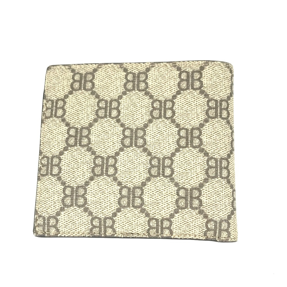 GUCCI Folded wallet 680403 GG Supreme Canvas beige BALENCIAGA Balenciaga collaboration The Hacker Project mens Used