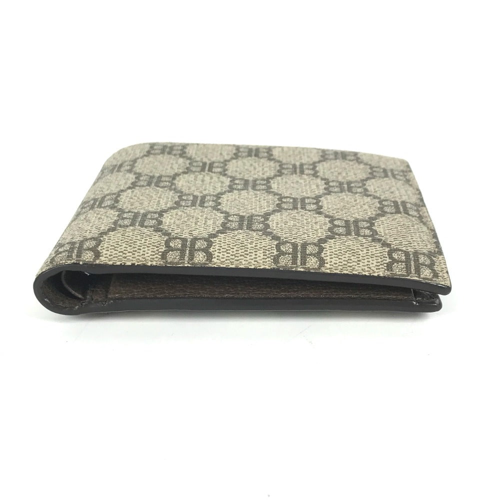 GUCCI Folded wallet 680403 GG Supreme Canvas beige BALENCIAGA Balenciaga collaboration The Hacker Project mens Used