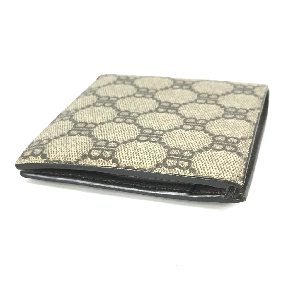 GUCCI Folded wallet 680403 GG Supreme Canvas beige BALENCIAGA Balenciaga collaboration The Hacker Project mens Used