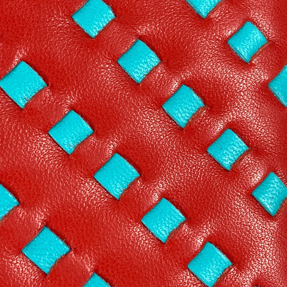 HERMES Pouch Anyo Miro Red x blue purse Pochette pillow PM Women Used