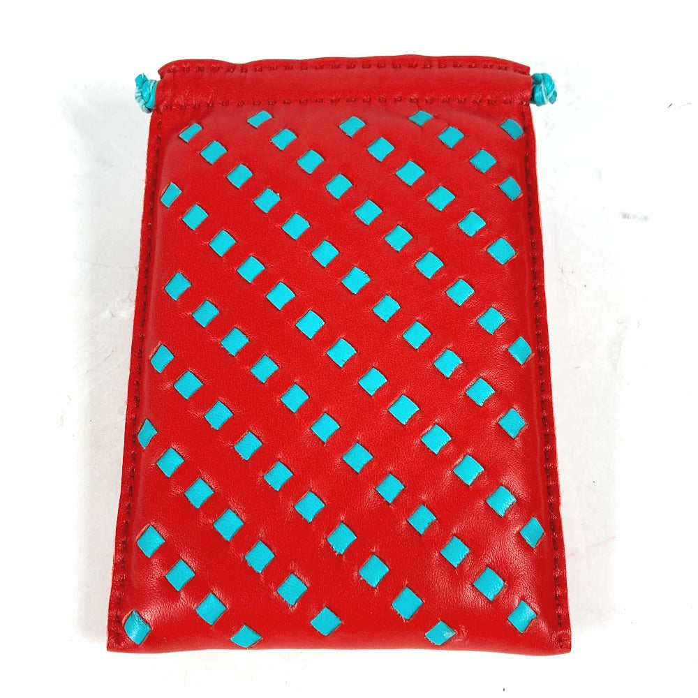 HERMES Pouch Anyo Miro Red x blue purse Pochette pillow PM Women Used