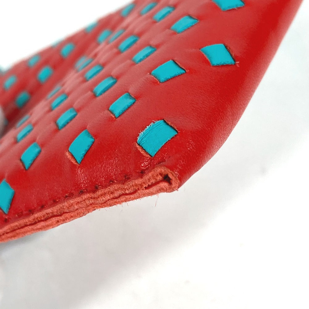 HERMES Pouch Anyo Miro Red x blue purse Pochette pillow PM Women Used