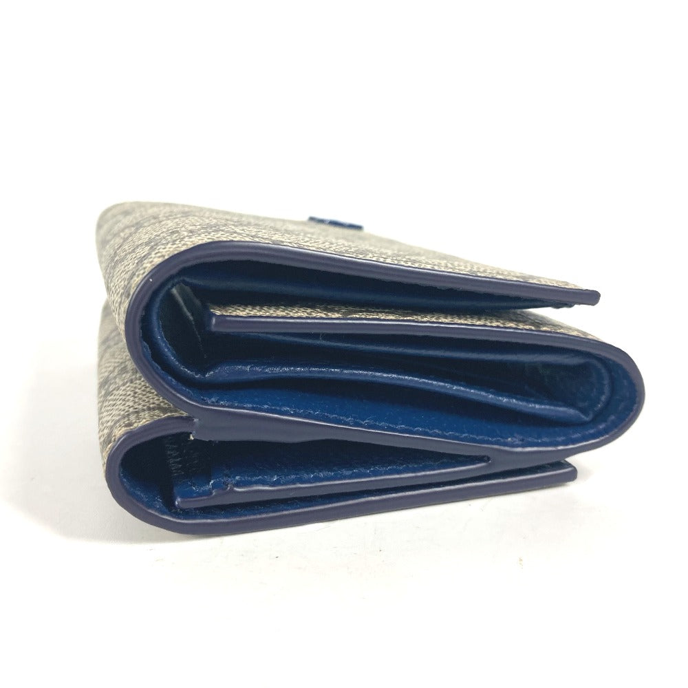 GUCCI Trifold wallet 769225 GG Supreme Canvas Beige x blue GG Supreme GG details mens Used
