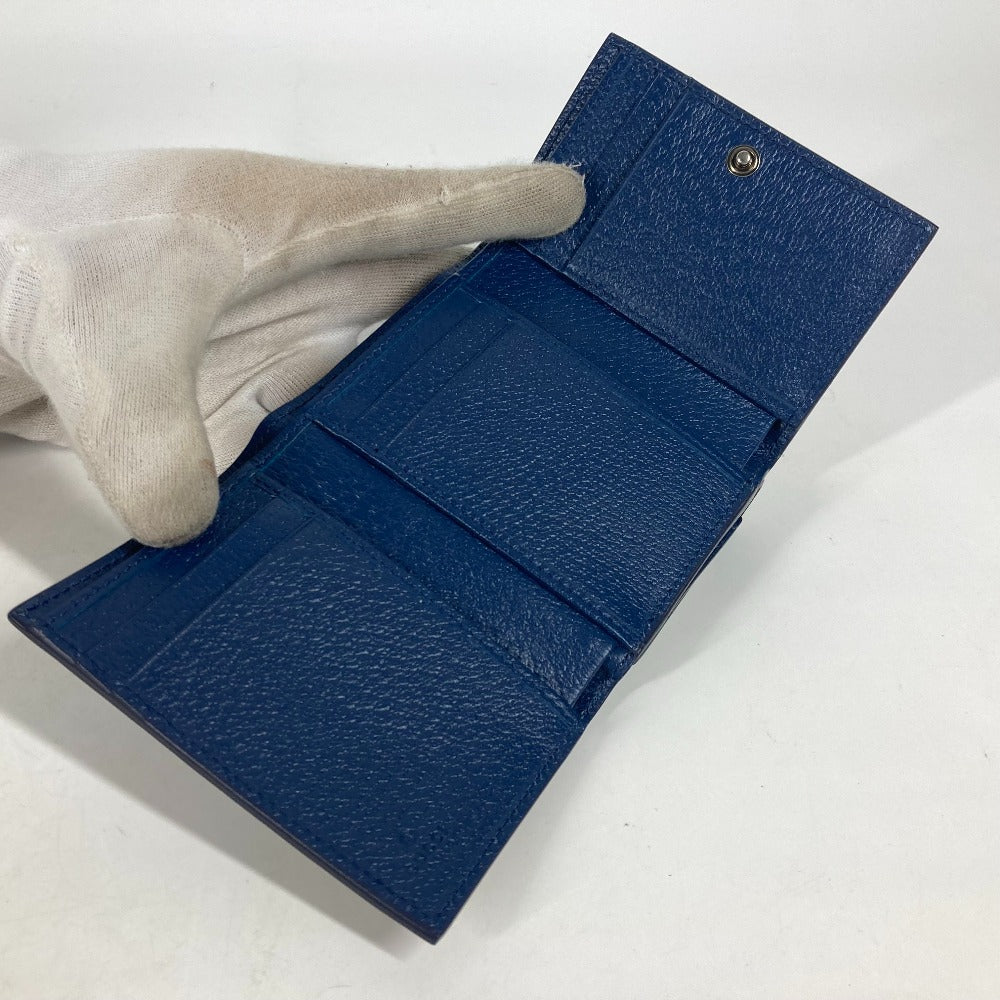 GUCCI Trifold wallet 769225 GG Supreme Canvas Beige x blue GG Supreme GG details mens Used
