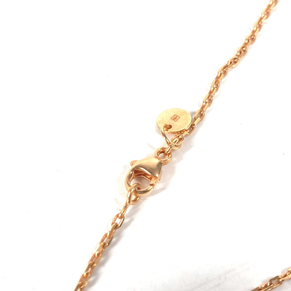 HERMES Necklace Metal, Leather Gray x Pink Gold Heart Chain Asdu Cool PM Women Used