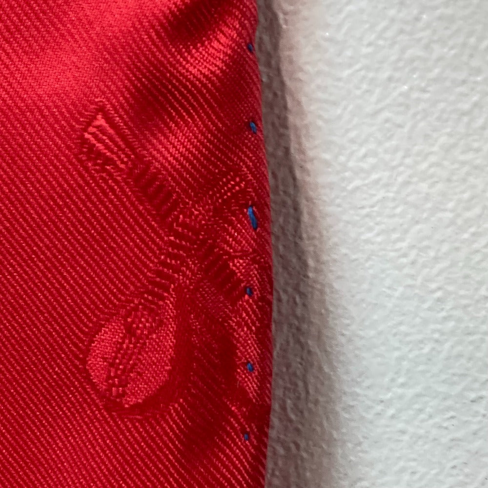 HERMES scarf silk Blue x red Venice Carnival CARNAVAL DE VENISE Women Used